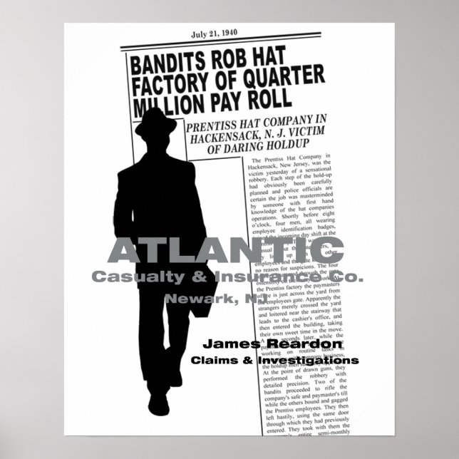 THE KILLERS (1946) Film Noir Poster (Front)