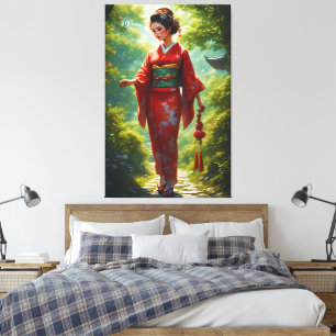 The Kimono's Walk Canvas Print