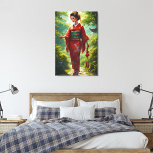 The Kimono's Walk Canvas Print