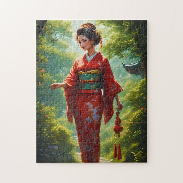 The Kimono's Walk Jigsaw Puzzle (Vertical)