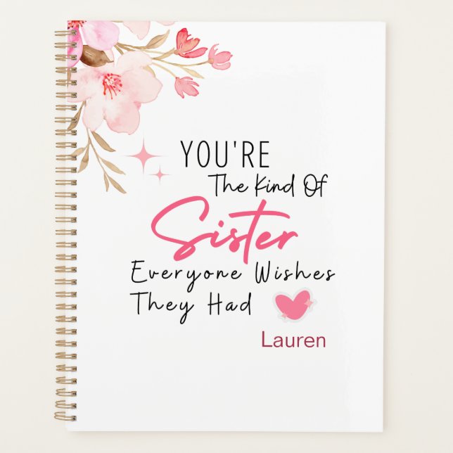 The Kind of Sister Planner - Personalized Gift (Front)