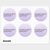 The Kindness of Others Classic Round Sticker (Sheet)