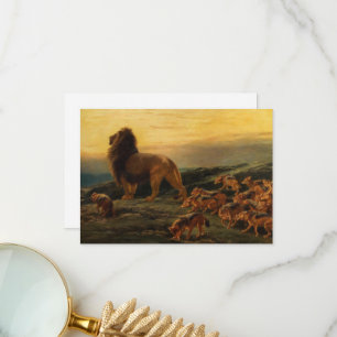 The King and his Satellites by Briton Riviere Thank You Card