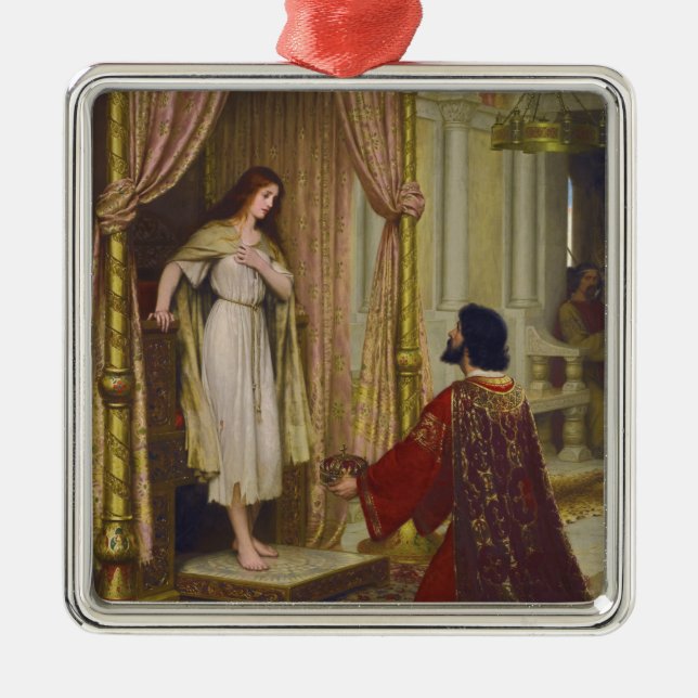 The King and the Beggar Girl Metal Ornament (Front)