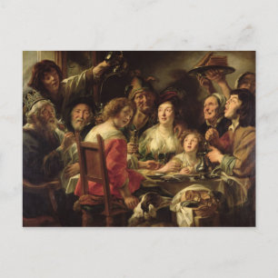 The King Drinks Postcard