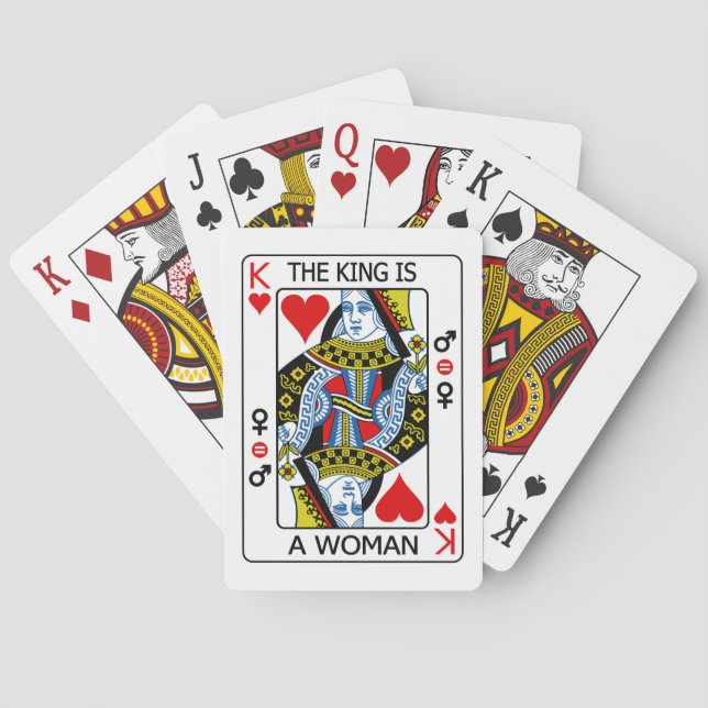 The King is a Woman Playing Cards (Back)