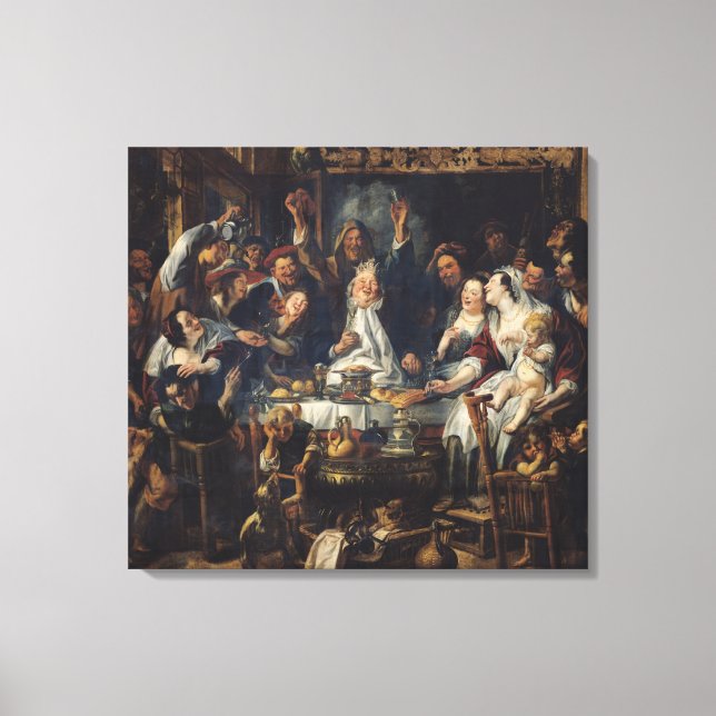 The King is Drinking Canvas Print (Front)