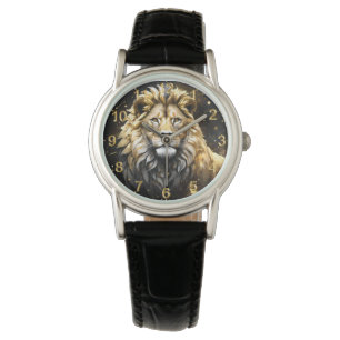 The King: Majestic Gold And Grey Male Lion, Watch