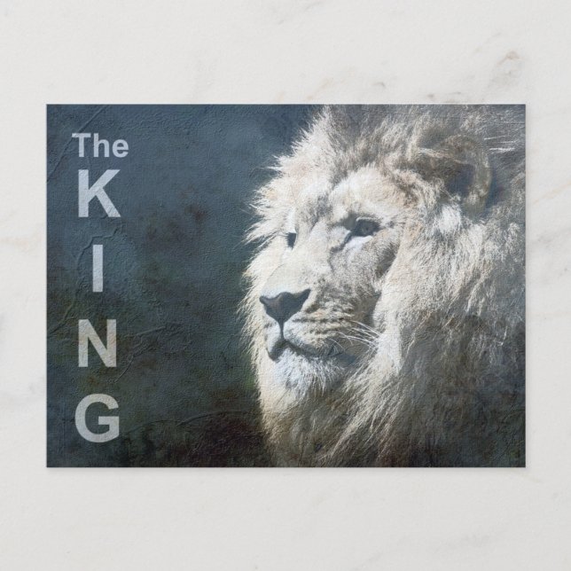 The King Modern Pop Art Template Animal Lion Head Postcard (Front)