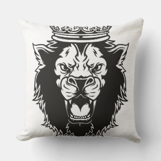 the king of animals throw pillow