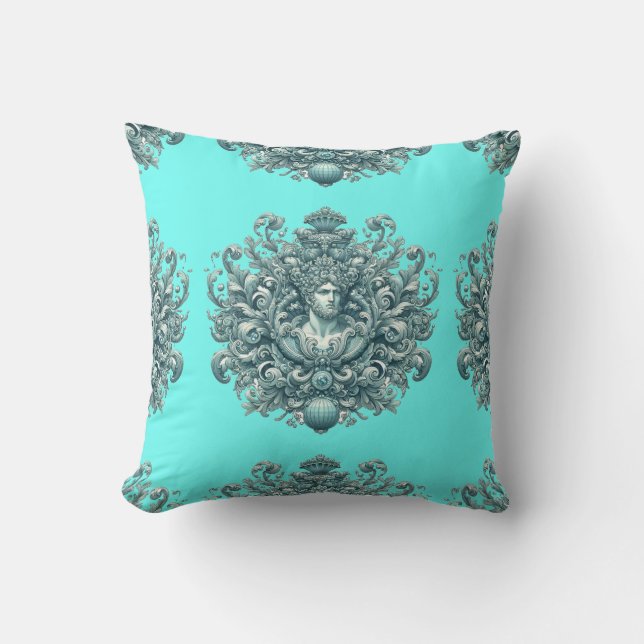 The King of Aquamarin. Throw Pillow (Front)