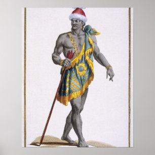 The King of Florida, 1780 (coloured engraving) Poster