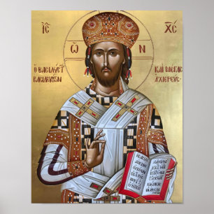 The King of Kings and Great High Priest Icon Print