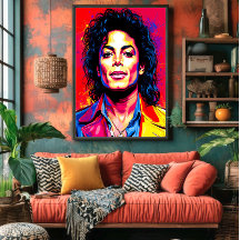 The King of Pop in Electric Colours