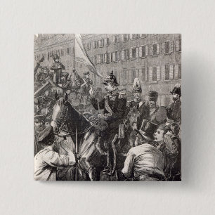 The King of Prussia addressing the Berliners 2 Inch Square Button
