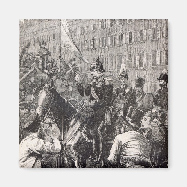 The King of Prussia addressing the Berliners Magnet (Front)