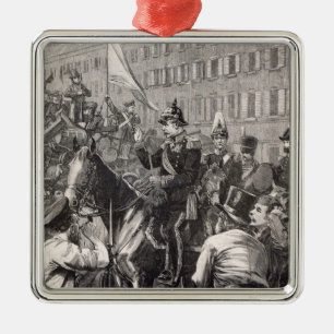 The King of Prussia addressing the Berliners Metal Ornament