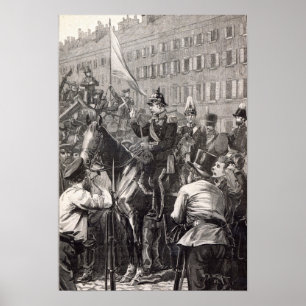 The King of Prussia addressing the Berliners Poster