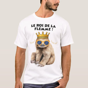 The King of Slacking – Lazy Monkey Illustration T-Shirt