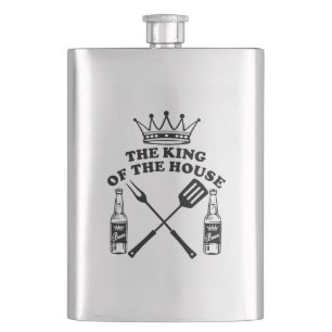 The King of the House Beer Hip Flask