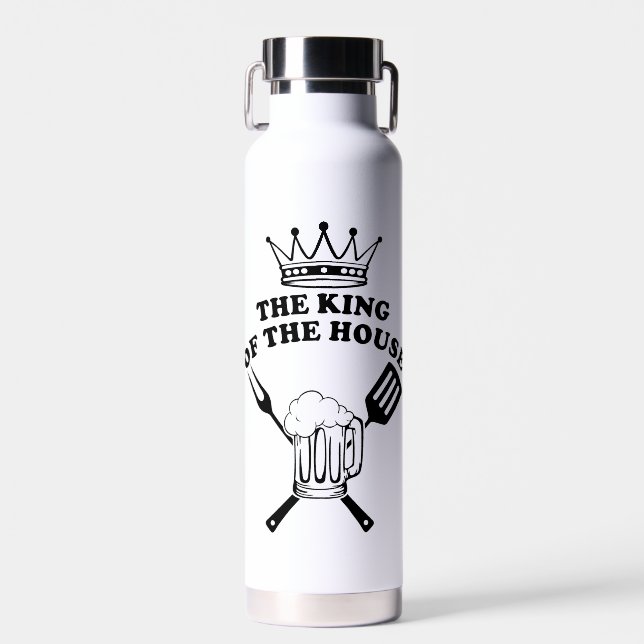 The King of the House Water Bottle (Front)