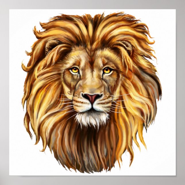 The King of The Jungle. The Majestic Lion Poster (Front)