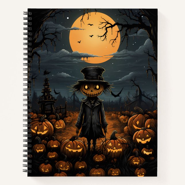 The King of the Pumpkins Halloween Notebook (Front)