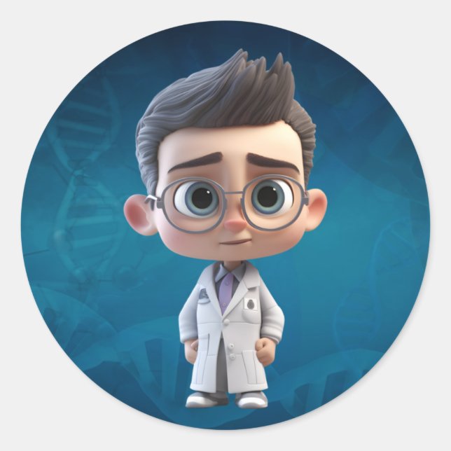 The King Of The Youtube World Classic Round Sticker (Front)