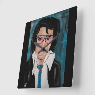 The King Painting by Alfred Fox Square Wall Clock