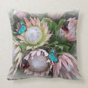 The King Protea Throw Pillow