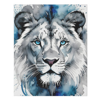 The King’s Gaze Watercolour Faux Canvas Print