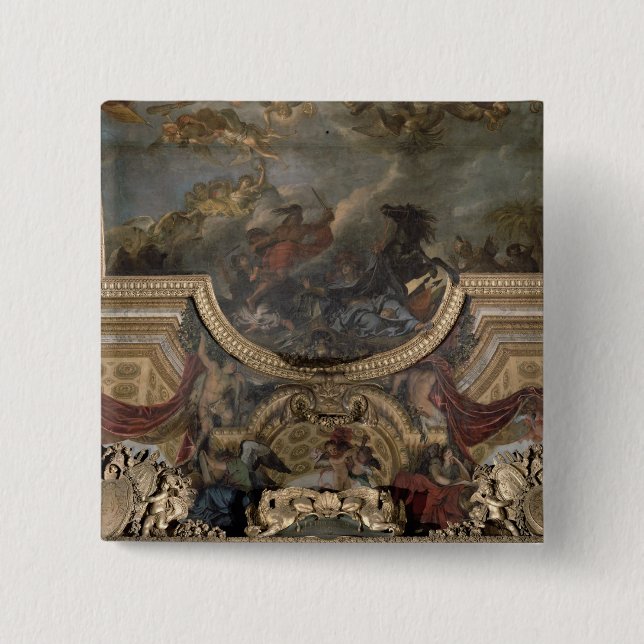 The King Taking Maestricht in Thirteen Days 2 Inch Square Button (Front)