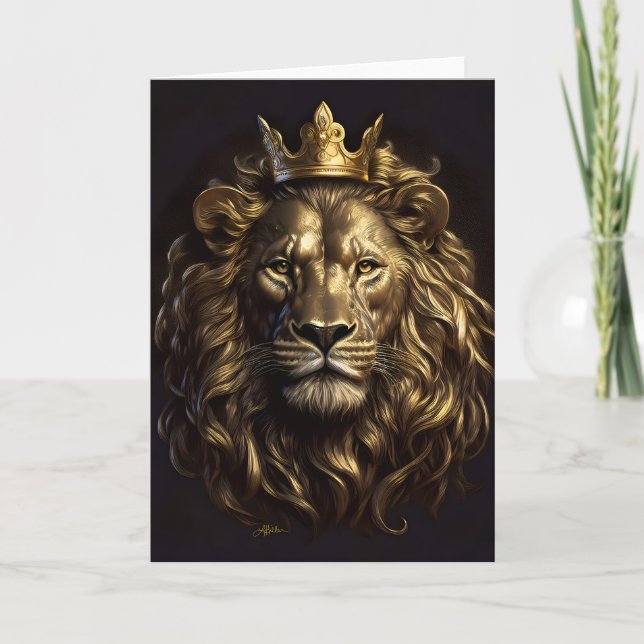 The King! The Not-So-Cowardly Lion of Oz Card (Front)