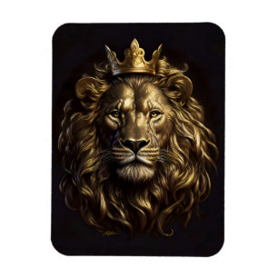 The King! The Not-So-Cowardly Lion of Oz Magnet