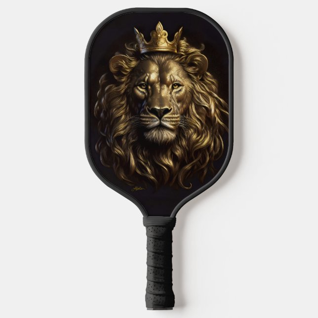 The King! The Not-So-Cowardly Lion of Oz Pickleball Paddle (Front)