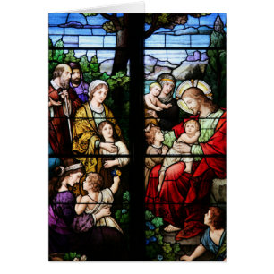 The Kingdom Belongs to These Stained Glass Card