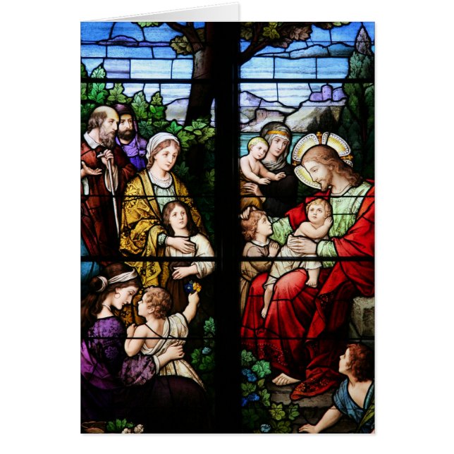 The Kingdom Belongs to These Stained Glass Card (Front)