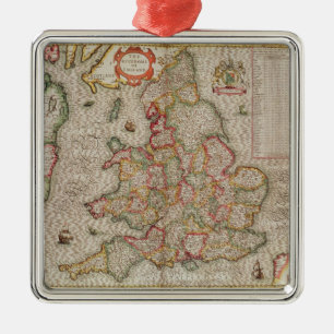 The Kingdome of England, engraved by Jodocus Metal Ornament