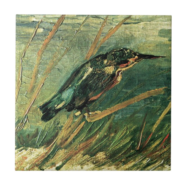 The Kingfisher by Vincent van Gogh Tile (Front)