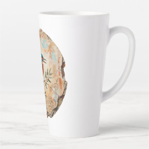 The Kingfisher Fragment: Pompei’s Azure Messenger  Latte Mug