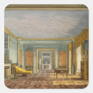 The King's Library from Views of The Royal Pavilio Square Sticker