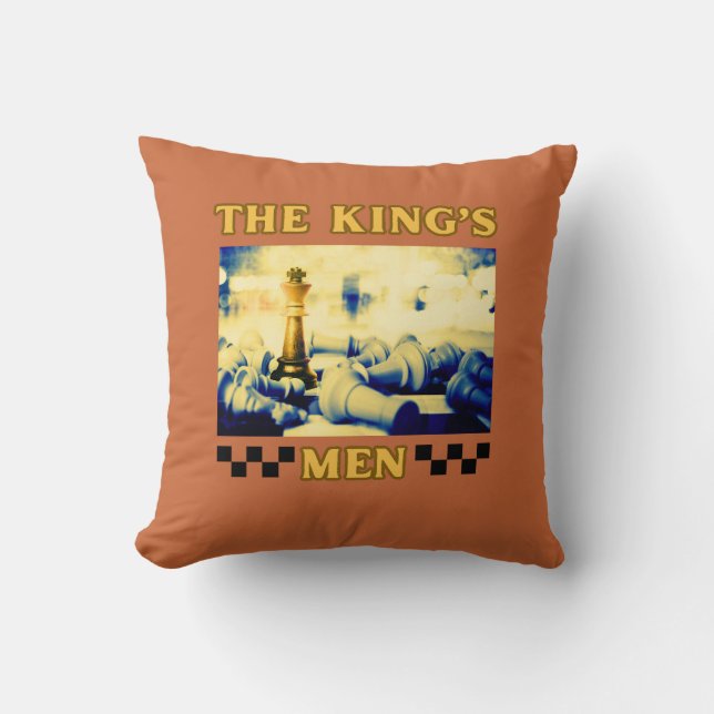 The King's Men Chess Player Throw Pillow (Front)