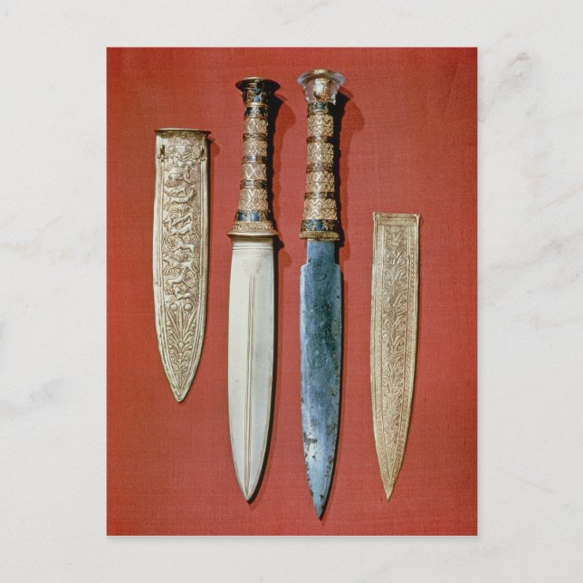 The king's two daggers, from tomb of postcard (Front)