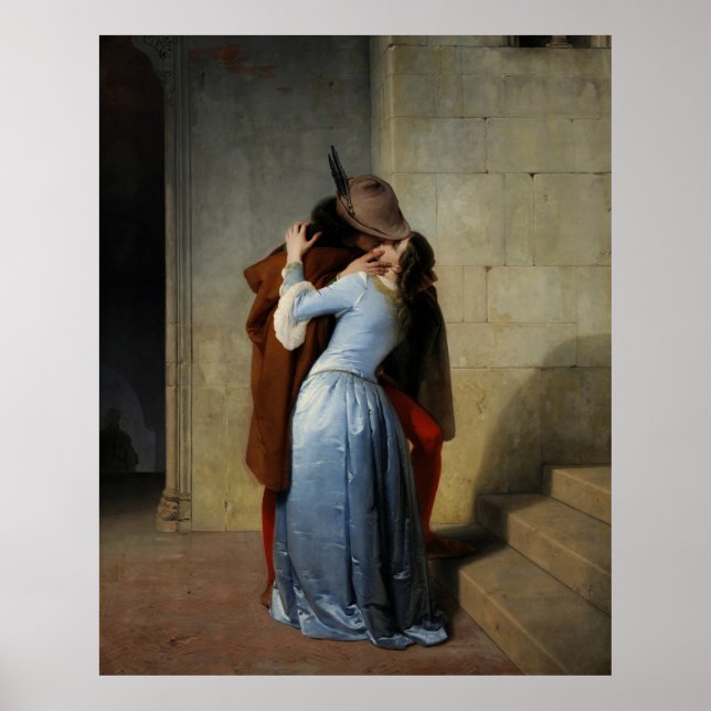 The Kiss (1859) by Francesco Hayez - poster (Front)
