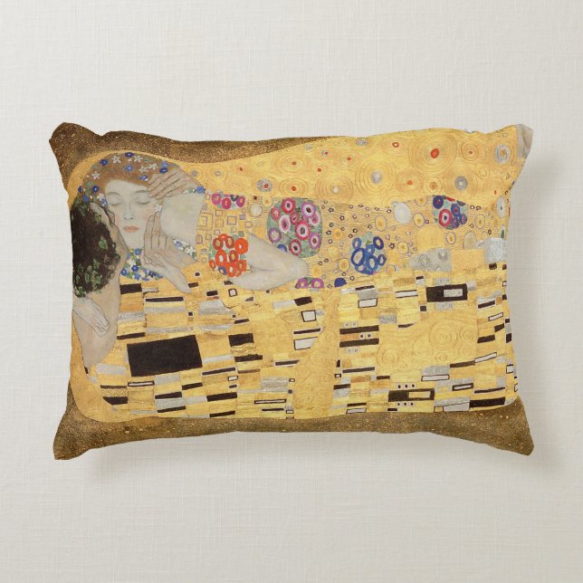 The Kiss, 1907-08 2 Accent Pillow (Front)