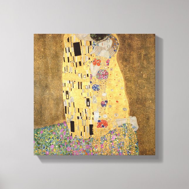 The Kiss, 1907-08 Canvas Print (Front)