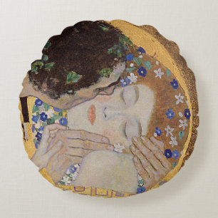 The Kiss, 1907-08 Round Pillow