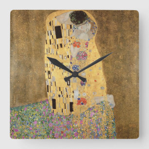 The Kiss, 1907-08 Square Wall Clock
