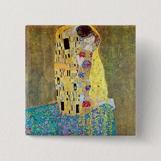 The Kiss 2 by Gustav Klimt Inch Square Button