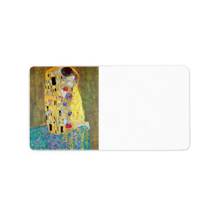 The Kiss 2 by Gustav Klimt Label